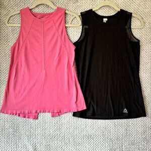 CLEARANCE Athleta Rebook Tank Top Bundle Women XS Black Pink Activewear Gym